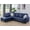 Blue, variant on Ponliving 97" 2 Pieces L-Shaped Sectional Sofa With Pillows For Living Room Red Faux Leather Left Hand Facing