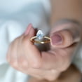 thumbnail image 4 of Rosec Jewels Womens Moissanite Teardrop Engagement Ring 2 Carat - 7X10 mm Pear Shape - D-VS1 Quality Authentically Certified, 18K Yellow Gold, US 9.50, 4 of 9