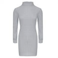 thumbnail image 4 of Hvot&aat Women's Knitted Dress Loose Turtleneck Dresses Oversize Long Pullover Sweater Dress Casual Long Sleeve Mini Dresses, 4 of 7