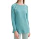 thumbnail image 1 of Sudadera con Capucha de Manga Larga para Mujer Cuello Redondo Top de Mujer de Color Puro con Botones de Metal para Vacaciones Viajes Compras Escuela Oficina Azul XL, 1 of 6