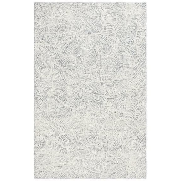 SAFAVIEH Ebony Aaliyah Floral Area Rug, Grey/Ivory, 4' x 6'