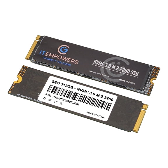 ITEMPOWERS 512GB Internal SSD, m.2 2280 PCIe 3.0 x4 NVMe Solid State Drive for Laptop and Desktop PC