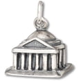 thumbnail image 1 of Sterling Silver 24" Unisex 1.5mm Box Chain 3D Jefferson Memorial Monument Pendant Necklace, 1 of 2