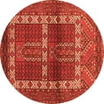 thumbnail image 1 of Ahgly Company Indoor Round Southwestern Orange Country Area Rugs, 6' Round, 1 of 1