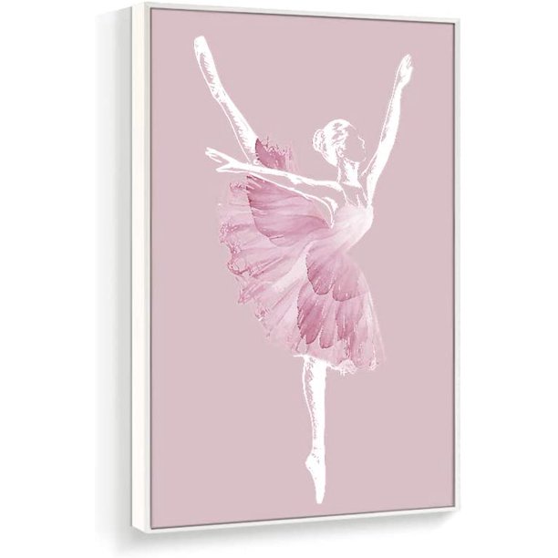 Wall26 Framed Canvas Home Artwork Decoration Elegant Ballerina Canvas