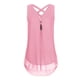 thumbnail image 1 of Verano de las mujeres Tank Tops corto cremallera hueco blusa Sexy cuello V sólido señoras Tops ropa Casual más el tamañopangjing, 1 of 3