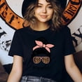thumbnail image 3 of Nurse Life Graphic T-Shirt | Leopard Print Sunglasses Bandana Bun Tee, Light Pink, Size 2XL, 3 of 6