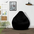 thumbnail image 2 of Ample Decor Leatherette Bean Bag Cover (No Filling), Ideal for Children and Teenagers - Black, 2 of 6
