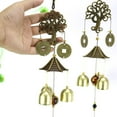 thumbnail image 5 of Farfi Wind Chime Retro Style Wall-mounted Money Tree Shape Antique Backyard Hanging Metal Wind Bell Home Decoration (Golden), 5 of 11