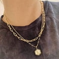 thumbnail image 4 of SIfdSeng Collier Hexagone Initial 26 pour Femmes Colliers pour Femmes A Z 26 Alphabet Initial Colliers Dorés pour Femmes Filles, 4 of 4