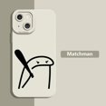 thumbnail image 3 of Cute Cartoon Matchman Phone Case For iPhone 14 Pro Max Cases iPhone 13 12 11 XS Max XR X 7 8 Plus 14 Shockproof Matte Soft Cover, 3 of 5