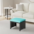 thumbnail image 2 of Conjunto de 2 Otomanas de Mimbre Mejor Opción Productos Negro/Verde Azulado, 2 of 8