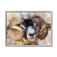 thumbnail image 5 of Stupell Industries Big Horned Ram Abstract Dreamlike Portrait Gray Framed by Ziwei Li, 5 of 5
