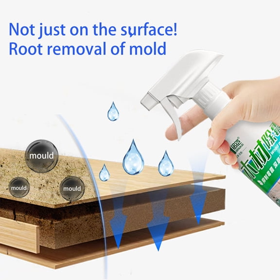 ToyKingdee Wood Mold & Mildew Remover Spray, Deep Cleaning No-Scrub Solution for Home Furniture & Household Surfaces