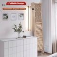 thumbnail image 4 of Ataucjin 4 Panels Room Divider 67 Inch Tall, Folding Room Divider, Freestanding Wooden Privacy Screens, Room Separation, Folding Privacy Screens for Home Office Restaurant Bedroom, 4 of 7