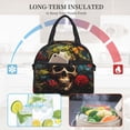thumbnail image 5 of Goofa Butterfly Flower Plant Skull Pattern Lunch Bag ,Insulated Lunch Box, Small Leakproof Cooler Food Lunch Containers Reusable High Capacity Lunch Tote Bags, 5 of 8
