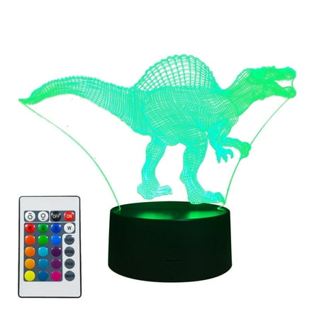 

QIIBURR Smart Home Gifts Color of Night Children 3D Dinosaur Night Light 7 Color Variations USB Dinosaur Night Light Childrens Birthday Gift Home Decoration Gift for Home