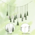 thumbnail image 5 of Green Macrame Garland 47.24" Polyester Boho Rustic Woven Tapestry Tassels Natural Wood Beads Wall Hanging Art Decoration with Hanger for Nursery Bedroom Living Room Decor Green, 5 of 9