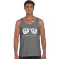 thumbnail image 1 of LA Pop Art Men's Word Art Tank Top - California Shades, 1 of 2