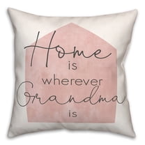 Creative Products Home is Wherever Grandma Is - Blush 18x18 Spun Poly Pillow
