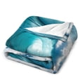 thumbnail image 3 of NIANHE Wave ocean beach blanket, comfortable and soft, warm casual blanket, printed design, winter sofa dormitory home decoration, must-have travel product. Size is 50x60 inches., 3 of 9