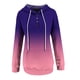 thumbnail image 5 of ICHUANYI Clearance Women's Fashion Printed Pocket Long Sleeve Blouse Casual Tops Sweatershirt Button Hoodies(Purple, L) ICHUANYI WER2023080804494, 5 of 6