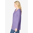 thumbnail image 3 of Woman Within Plus Size Perfect Long-Sleeve V-Neck Tunic, 3 of 6