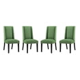 thumbnail image 1 of Modern Contemporary Urban Design Dining Kitchen Room Side Chair, Set of Four, Fabric, Green, 1 of 4