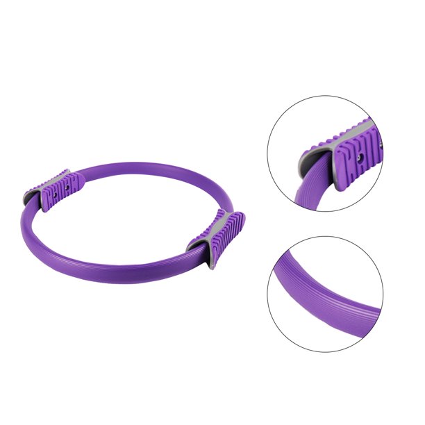 Círculos De Yoga Anillo de fitness Pilates duradero con círculo trasero abierto para el gimnasio en casa y la oficina (púrpura)