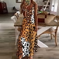 thumbnail image 4 of Wild Animal Print Collage Pattern Sleeveless Dress Loose Women's Dress Dresses Luxury Evening Dresses, 4 of 9