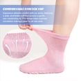 thumbnail image 3 of Non Slip Socks for Women, PUTUO Grip Socks, Cotton Crew Socks for Women, Ideal for Yoga, Pilates, Hospital, 5-Pair, 3 of 7