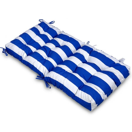 Cabana Outdoor Costway 22'' x44'' x5'' Indoor Outdoor High Back Chair Cushion Patio Seating Cabana Blue ()