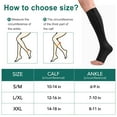 thumbnail image 4 of 2 Pairs Open Toe Zipper Copper Compression Socks for Women & Men Circulation 15-20 mmHg is Best Support for Athletic Running Cycling, Nursing, Travel, 4 of 6