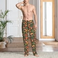 thumbnail image 4 of Salouo Fruits Peach Print Pajama Pants for Men, Lounge Pants Elastic Waistband Casual Men's sleepwear Loungewear Sleep Pajama Pant -Large, 4 of 7