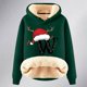 thumbnail image 4 of WILLBEST Sudadera Navideña para Mujer, con Estampado de Letras Navideñas, de Lana Gruesa, Cálida para El Invierno XXXXX-Grande, 4 of 4