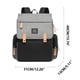 thumbnail image 2 of Mochila de pañales de gran capacidad para mamás | Bolsa de viaje impermeable con bolsillos aislantes y cambiador | Bolso de bebé gris de moda para lactancia y organización, 2 of 5