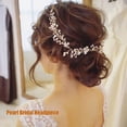 thumbnail image 4 of Accesorios para el Cabello de Perlas de 50 cm, Coronas de Flores para Mujeres que no Hijo fáciles de desvanecccer la diadema perla bien unida al Cabello para nupcial, boda,, 4 of 7
