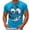 Blue, variant on Mens Knit Polo Funny Graphic Novelty Short Sleeve Mens Clothing,Blue,XS