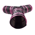 thumbnail image 2 of Pet Life CTNPKBK 3 Way Kitting Interactive Collapsible Passage Kitty Cat Tunnel, Pink & Black - One Size, 2 of 3