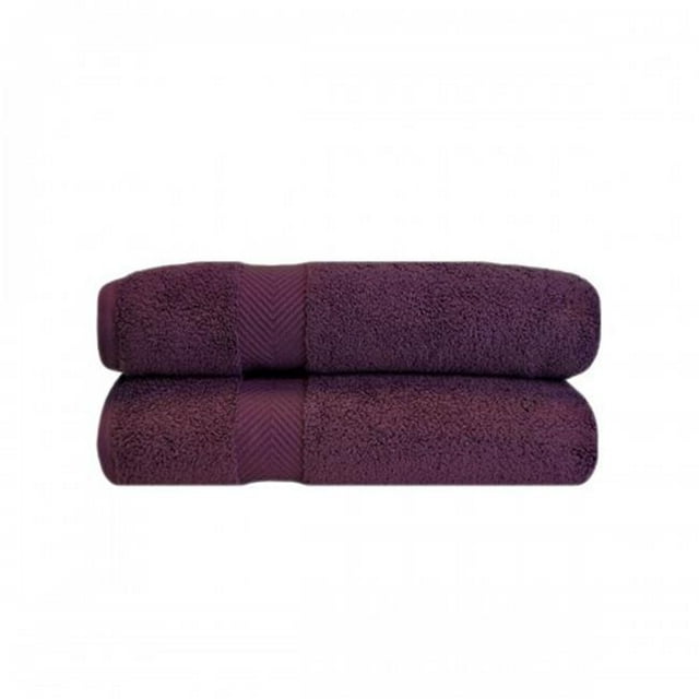 Superior ZT BSHEET Ensemble de Draps de Bain en Coton Zéro Torsion - Pépins de Raisin&44; 2 Pièces