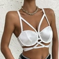 thumbnail image 2 of Women's Summer Lace Camisole Strappy Plain V Neck Sleeveless Spaghetti Straps Vest Sexy Bralette Cami Crop Top, 2 of 6