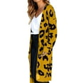 thumbnail image 3 of Oversized Women's Leopard Print Cardigan with Front Opening, 3 of 9