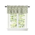 thumbnail image 2 of Kitchen Cafe Valance Curtain for Small Windows,Chinese Green Bamboo Leaves Print Rod Pocket Valances Watercolor Seamless Plant Foliage Window Treatment Panel for Living Room/Bedroom/Bathroom,42x12in, 2 of 9