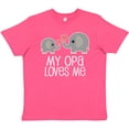 thumbnail image 3 of Inktastic My Opa Loves Me Elephant Youth T-Shirt, 3 of 5