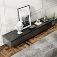 thumbnail image 2 of YYAo Entertainment Center TV Console, TV Stand with 4 Drawers Media Console for TVs Up to 70", Black Marble Texture, 2 of 7