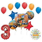 Mayflower Products Hot Wheels Party Supplies 3rd Birthday Balloon Bouquet Decorations