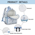 thumbnail image 4 of Pioneer Flower Floral Print Pattern Backpack for School,Cute School Bag,Schoolbag with Adjustable Shoulder Straps & Padded Back,15.25"x11.5"x5.25", 4 of 5