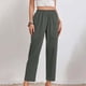 thumbnail image 5 of Karight Womens Casual Cotton Tapered Capri Cargo Pants Loose Elastic Waist Ankle Cropped Trouser with Pockets, 5 of 8