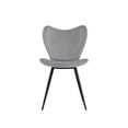 thumbnail image 3 of Hommoo Velvet Dining Chairs Set of 2, Dining Kitchen Room Chairs, Mid Century Modern Upholstered Side Chairs with Metal Legs, Gray, 3 of 8