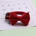 thumbnail image 5 of SharkTRUE 1 Adjustable Velvet Cat & Small Dog Collar with Suede Bow & Bell 18-3 Nic, 5 of 9